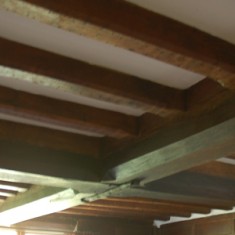 Beams in main room Ceiling beams in the main, panelled, room