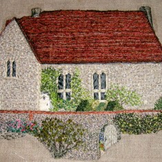 The Court House The Court House Many French knots were used to disguise awkward joints and gaps and to add a few flowers.