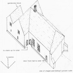 Edward Roberts aerial diagram of The Hall at The Court House The Hall at The Court House drawn by Edward Roberts | Edward Roberts