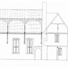 Edward Roberts elevation of The Hall, west side Edward Roberts elevation of the west side of The Hall. | Edward Roberts