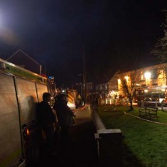 On arrival crews from Petersfield, Droxford and Horndean found a well-developed fire, believed to have started in the chimney stack.