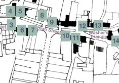 Location of shops and trades in the High Street