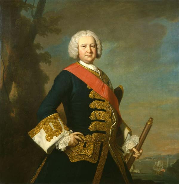 Sir Peter Warren, who built Westbury House as a Palladian mansion.