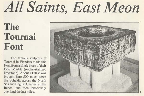 Guide booklet describing the Tournai Font