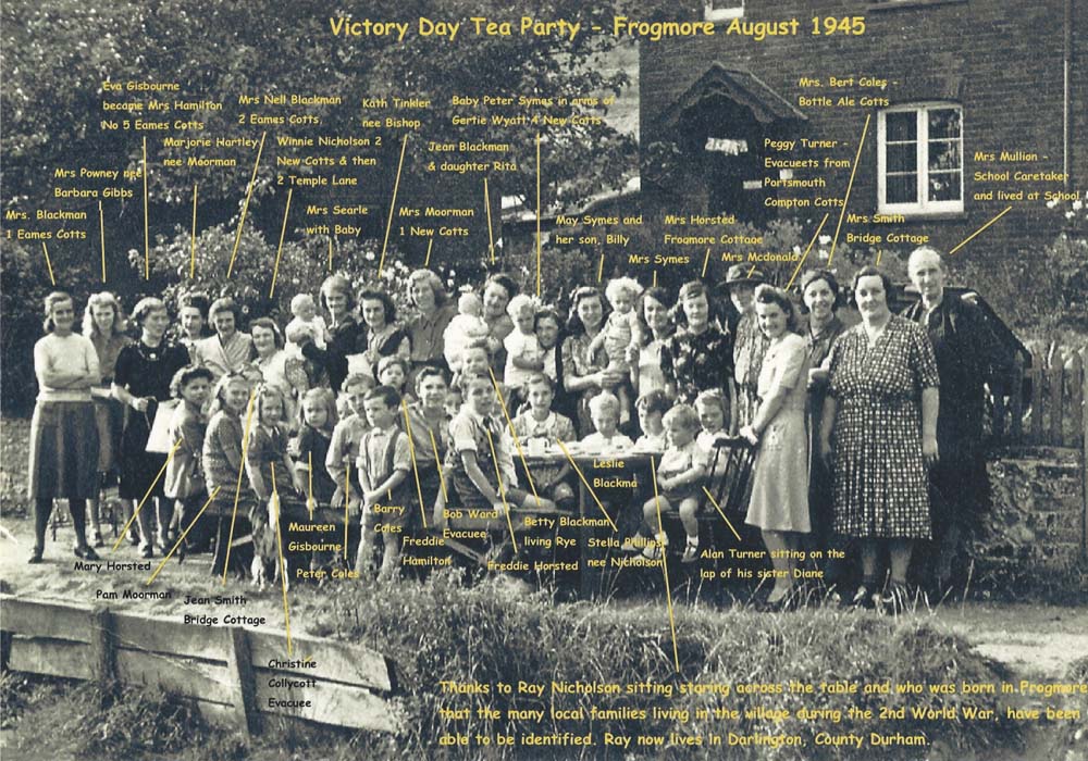 Victory in Europe party in Frogmore, August 1945