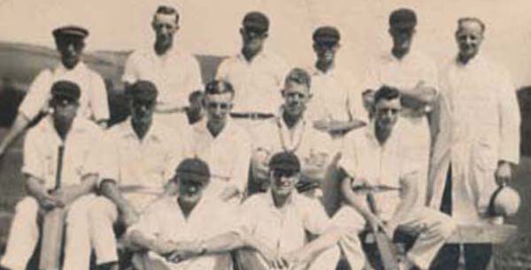 Lawrence Blackman in cricket team, middle row, right.