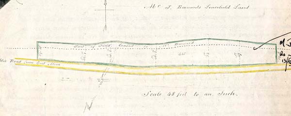 School Deeds, plan of land donated by the Bishop of Winchester for the building of the National School.