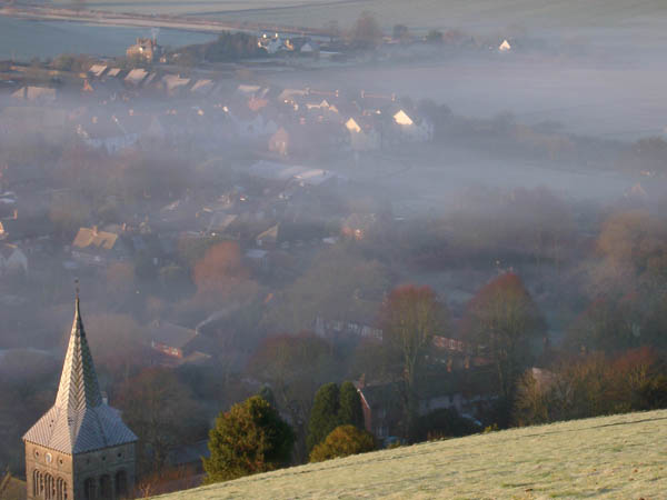 View from Park Hill, in mist. Feb '04