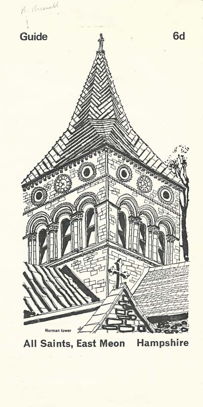 Cover of duplicated guide to All Saints, written by Thomas Heywood Masters in 1912
