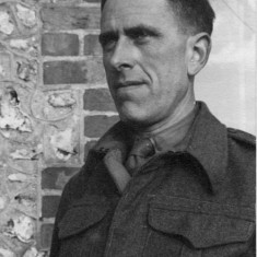 2Lt Saunders closeup Portrait of Rev Saunders outside the Vicarage.