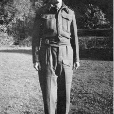 2Lt Saunders standing websize Second Lieutenant Saunders in Home Guard uniform.