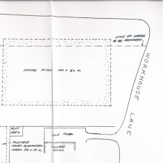 A3 Edberg football pitch plans Vincent Edberg's suggestion for the location of the football pitch.