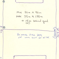 A7 Football pitch dimensions Dimensions of football pitch sketched by Football Club