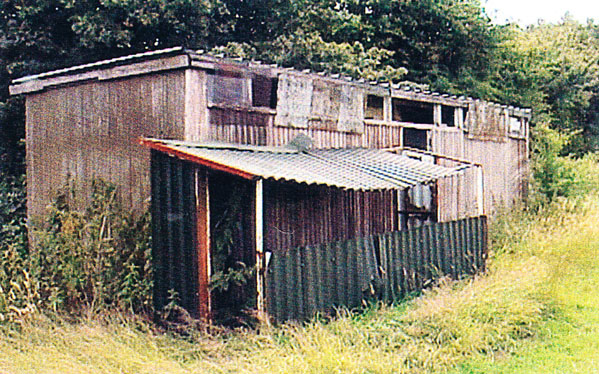 The 'football pavilion' where visiting players had to change .....