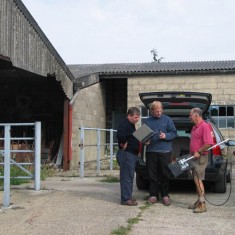 Garston Dairy with frontloader and team, Dominic Carney, Cris Verrinder, Brian Boisclere