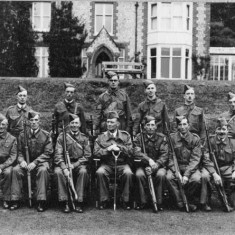 Home Guard NCOs websize NCOs of Home Guard, with Commanding Officer Captain Frank Collyer, photographed outside the Vicarage.
