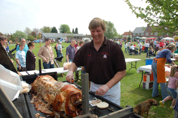 Matt Atkinson cooking hog roast