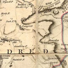 Thomas Milne Map showing 'Wigmore Mill'. 1791