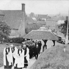 Rev Saunders (left) websize The Rev Saunders (left) leading funeral procession