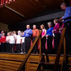 Finale. Vicar in centre, to his right Jeremy Barrett, Rachel Mackinlay, Clare Bartlett, Jane Chadwick, Chris Cobley
