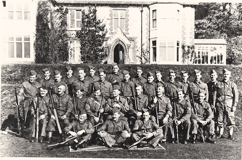 The Home Guard photographed outside the Vicarage, 1939/40