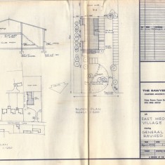 Architect's panel, end elevation, plan of landscape websize