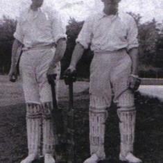 Batsmen W. Blackman on right.