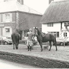 Graham and Cheryl Forrester (brother & sister) outside what was then the New Inn