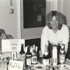 Jenny Wheeler and son Alastair Wheeler at raffle 