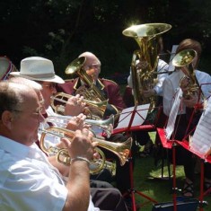 Blendworth_brass horns Blendworth Brass Band regularly provide the music