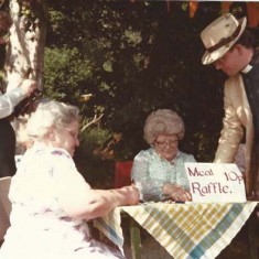 Church fete from Wheeler collection Sheila Newbury, Iris Porter, Rev Peter Wadsworth