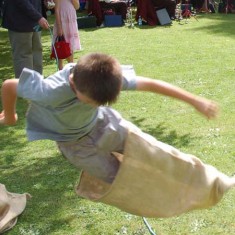 sack_race_Leaping_finish2 Finishing the sack race