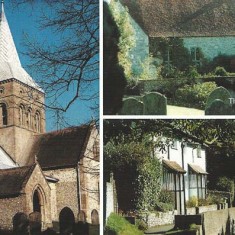 Composite PC, All Saints, Court House, Frogmore Composite post card showing All Saints church, Court House, Frogmore