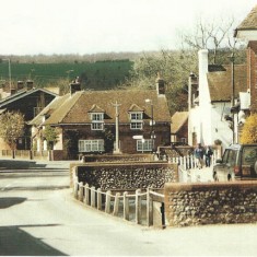 Corner cottage and river Corner Cottage, High Street and river