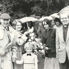 Church fete, Sir Michael Redgrave, Felicity Smith, Jeff Wheeler, Celia Wilmott Smith, Rev Peter Wadsworth, Janet Soane Sir Michael Redgrave (left) with Rev. Peter Wadsworth (right) and Felicity Smith, Jeff Wheeler, Celia Wilmott Smith, Janet Soane | Stan Smith