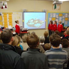 Presentation on Open Day Schoolchildren make presentation on Open Day