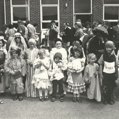 Fancy dress outside Village Hall Fancy dress outside Village Hall