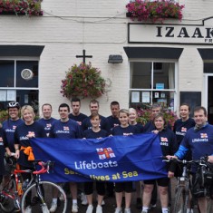 Lifeboats cycle ride 2010 Lifeboats cycle ride 2010. Simon Tillbrook, Clive Tillbrook, Wendy Blease, Jane Weber, Jenny Ertle, Gary Flynn, John McNaughton, Elizabeth McNaughton, Richard Gaisford, Georgina Edwards, Nick Mayhew-Sanders and Mark Rowland were riding to raise money for the RNLI, while Adam Horrocks, Sarah Horrocks, Wayne Harfield, Derek Harfield, and Amy Blackman