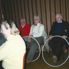 Old folk with hoops Old folk with hoops and piano accompaniment