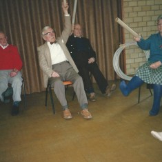 Old folk doing exercises Old folk doing exercises