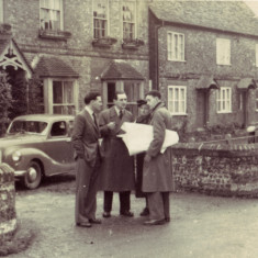Planning Committee on bridge Planners on bridge, undated