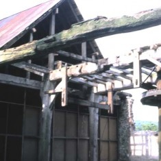 Spindle and supporting trusses of Frogmore Mill.