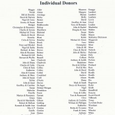 Church Hall Individual donors Individual Donors
