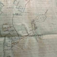 1845 Enclosure Map Oxenbourne, Weeks awards Map showing Oxenbourne, Fishponds, West Lane, allottees include William White, executors of James Weeks, William Weeks, T.B.Rowse, George Hellyer, Sir R.D.jackson, John Christmas