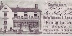 Adams Bill Bill issued to John Cook by Thomas Adams in 1889 when he moved to Oxenbourne.