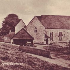 Court Farm postcard 1900s post card of the Hall at The Court House, used as farm buildings.