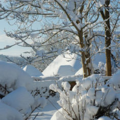 Court House Barn in snow These photographs were taken in January 2010 when the village was blanketed in snow for ten days. | Michael Blakstad