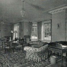 Berleigh House Drawing room Sales particulars, 1958. The estate was auctioned in Hanover Square, London