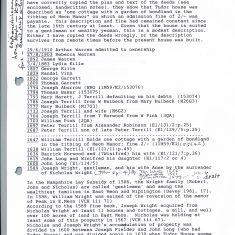 Edward Roberts notes on Tudorr House including list of owners.