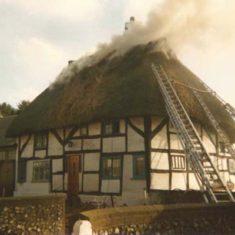 Fire at White Cottage Feb 1996. | Denys Ryder collection